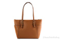 Michael Kors Charlotte Luggage Leather Large Top Zip Tote - Velora Luxury Fashion