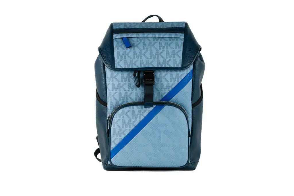 Michael Kors Cooper Sport Flap Chambray Large Backpack - Velora Luxury Fashion