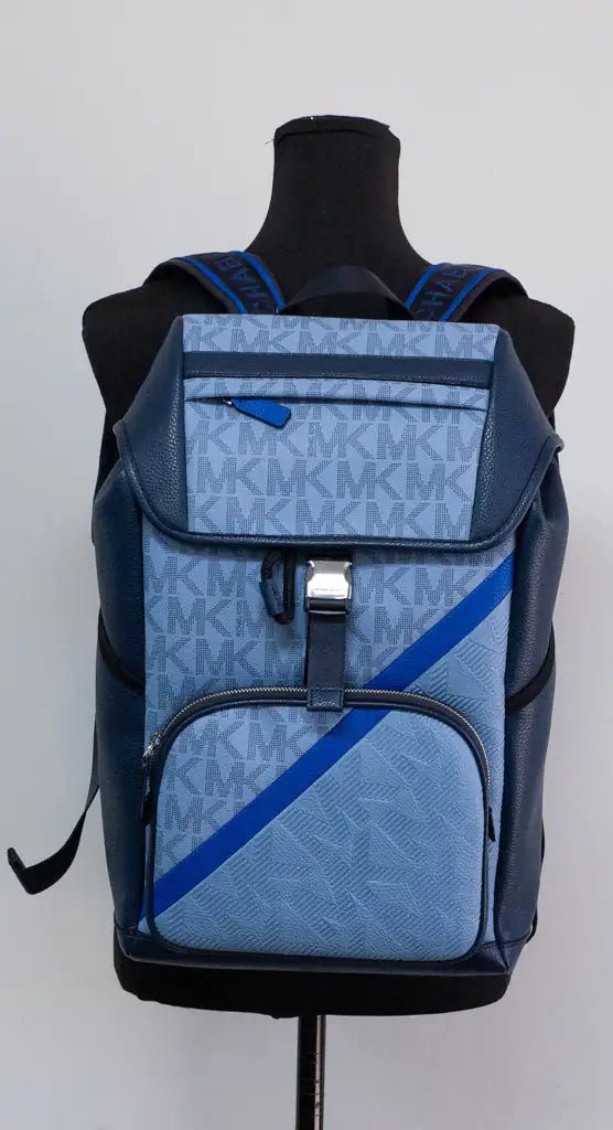 Michael Kors Cooper Sport Flap Chambray Large Backpack - Velora Luxury Fashion