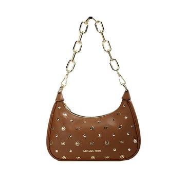 Michael Kors Cora Medium Luggage Studded Pouchette Bag - Velora Luxury Fashion