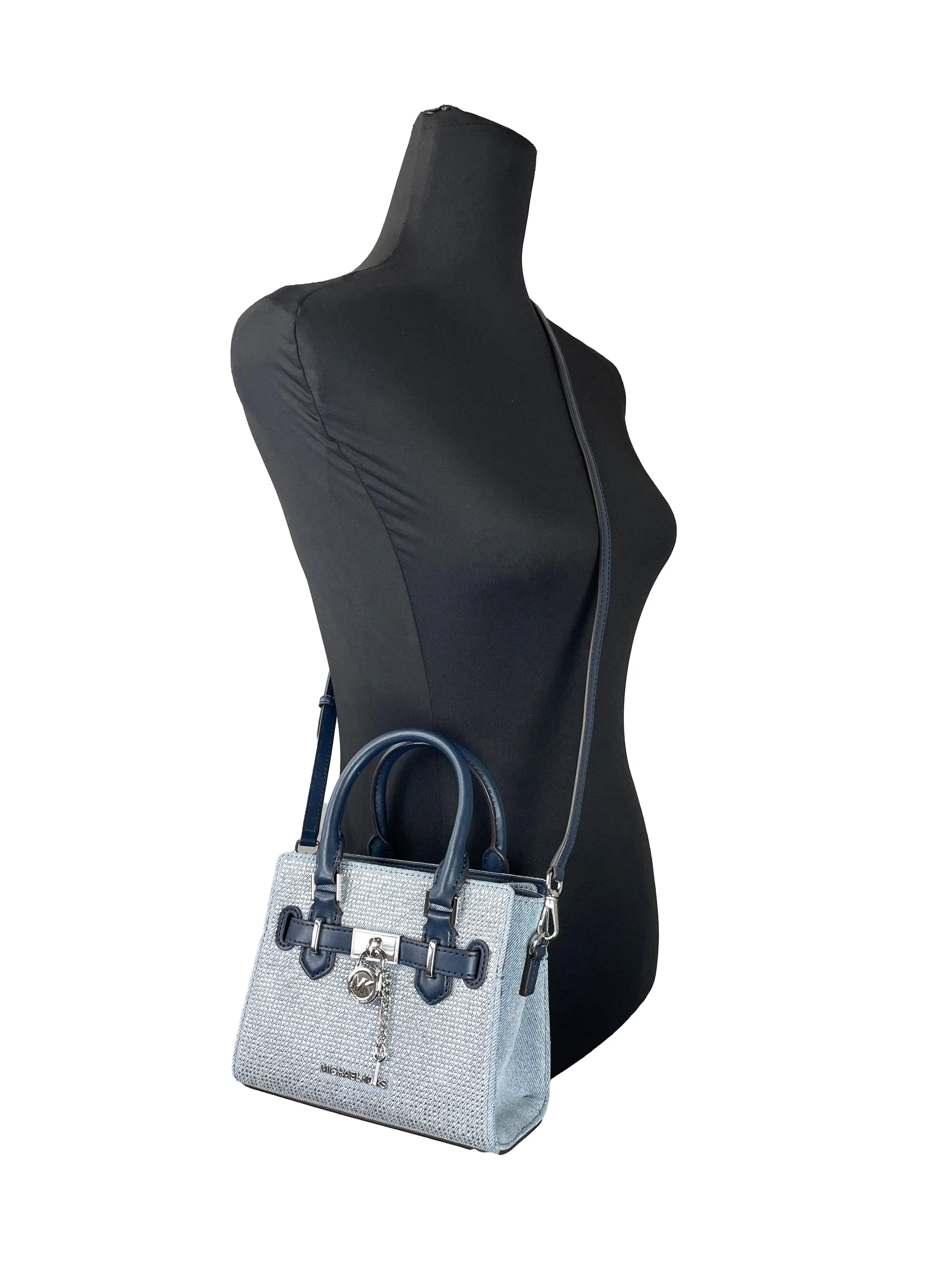 Michael Kors Denim Crystal Mini Satchel - Velora Luxury Fashion