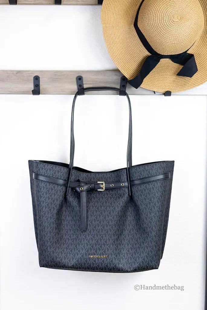 Michael Kors Emilia Signature Black Tote - Velora Luxury Fashion