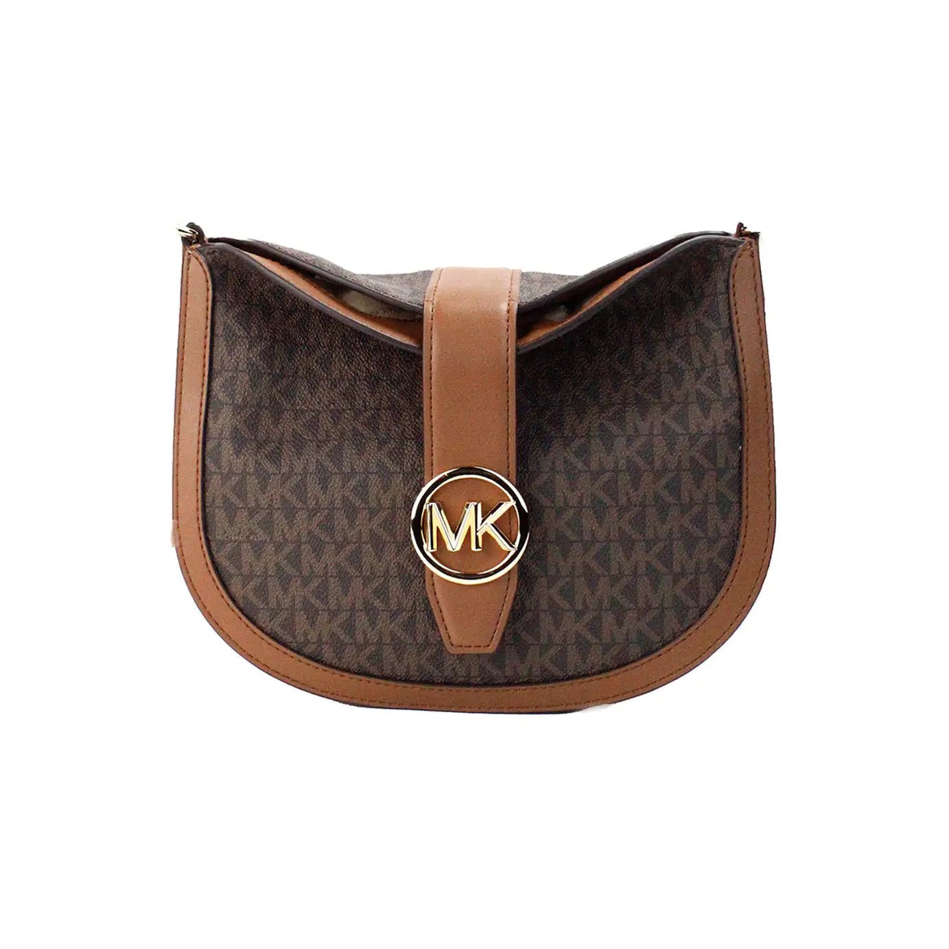 Michael Kors Gabby Small Brown Foldover Hobo Crossbody Bag - Velora Luxury Fashion