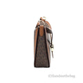 Michael Kors Gabby Small Brown Foldover Hobo Crossbody Bag - Velora Luxury Fashion