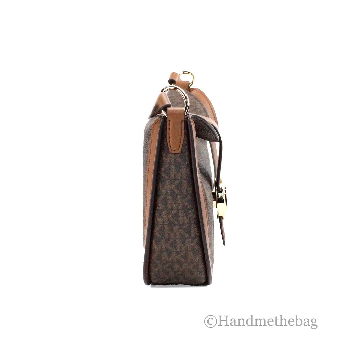 Michael Kors Gabby Small Brown Foldover Hobo Crossbody Bag - Velora Luxury Fashion