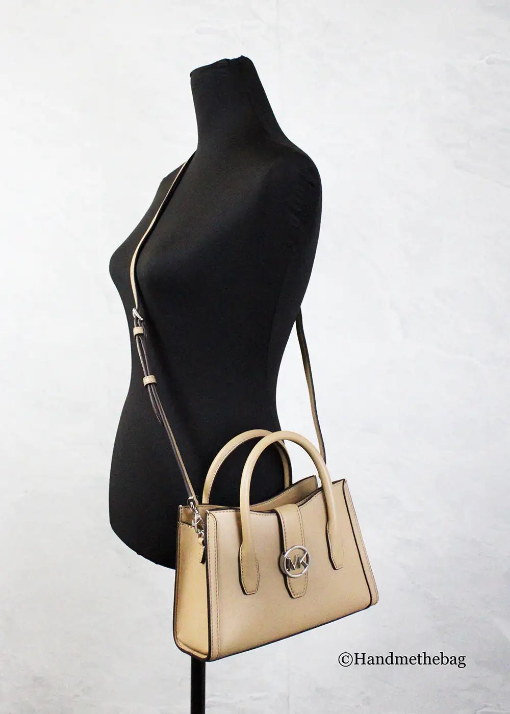 Michael Kors Gabby Small Camel Satchel Crossbody Bag - Velora Luxury Fashion