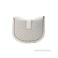 Michael Kors Gabby Small Cream Foldover Hobo Crossbody Bag - Velora Luxury Fashion