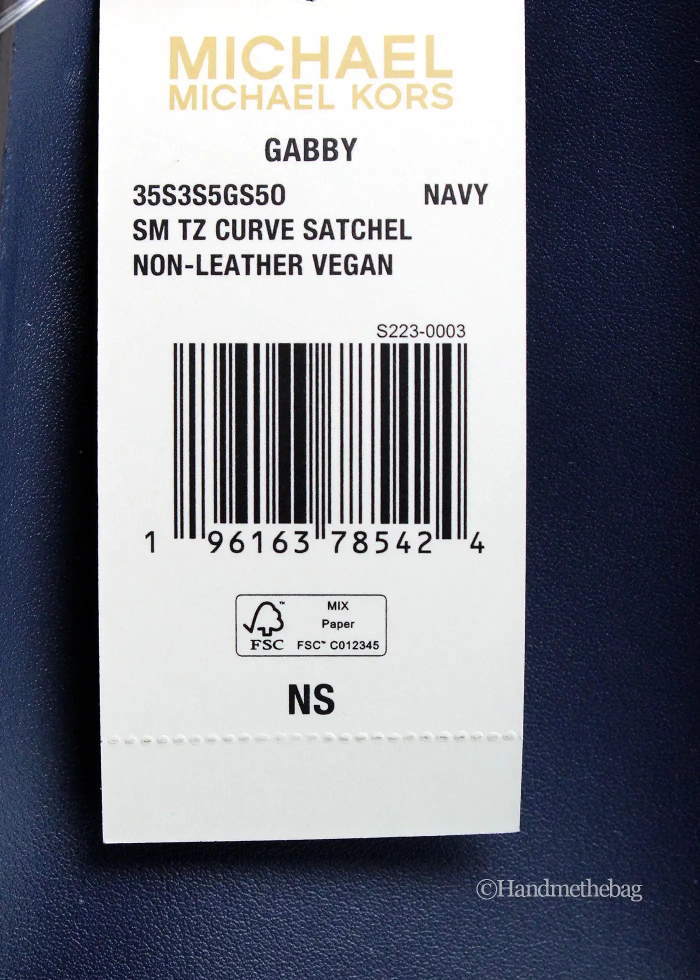 Michael Kors Gabby Small Navy Satchel Crossbody Bag - Velora Luxury Fashion