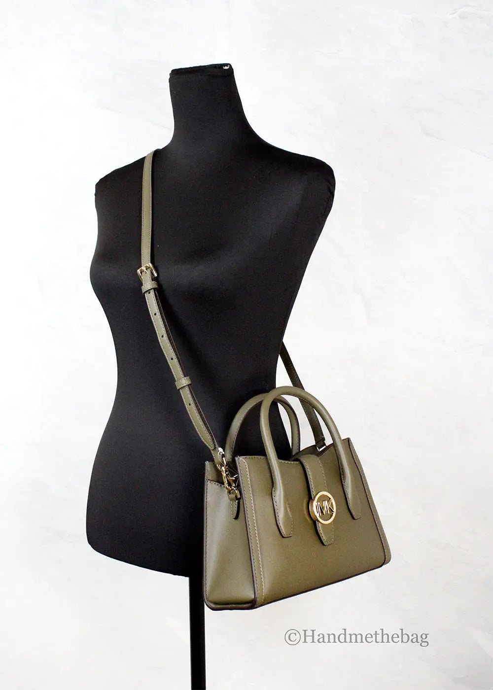 Michael Kors Gabby Small Olive Satchel Crossbody Bag - Velora Luxury Fashion