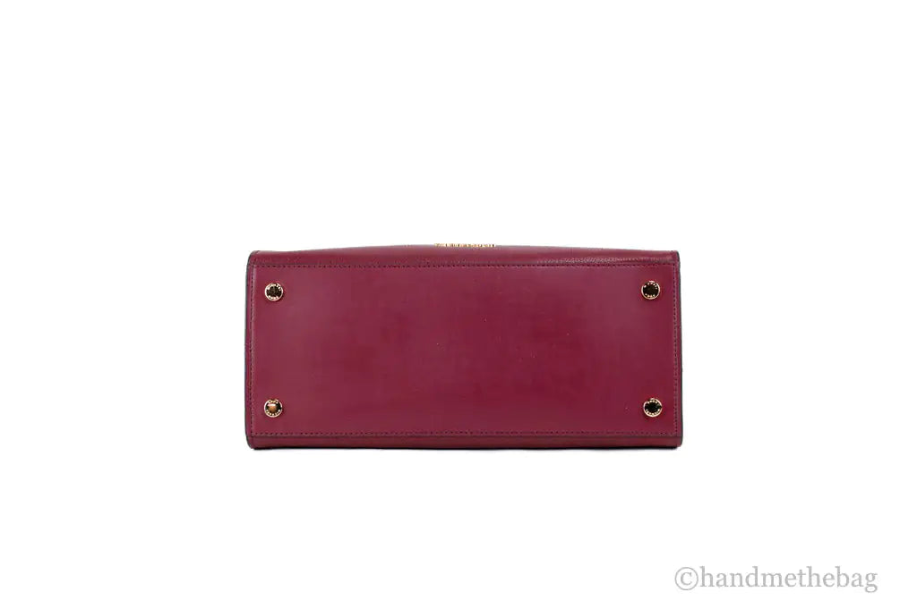 Michael Kors Hamilton Mulberry Leather Satchel - Velora Luxury Fashion