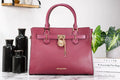 Michael Kors Hamilton Mulberry Leather Satchel - Velora Luxury Fashion