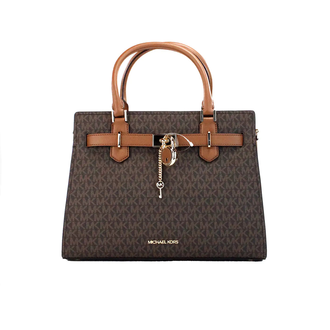 Michael Kors Hamilton PVC Brown Crossbody Satchel - Velora Luxury Fashion