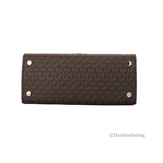 Michael Kors Hamilton PVC Brown Crossbody Satchel - Velora Luxury Fashion