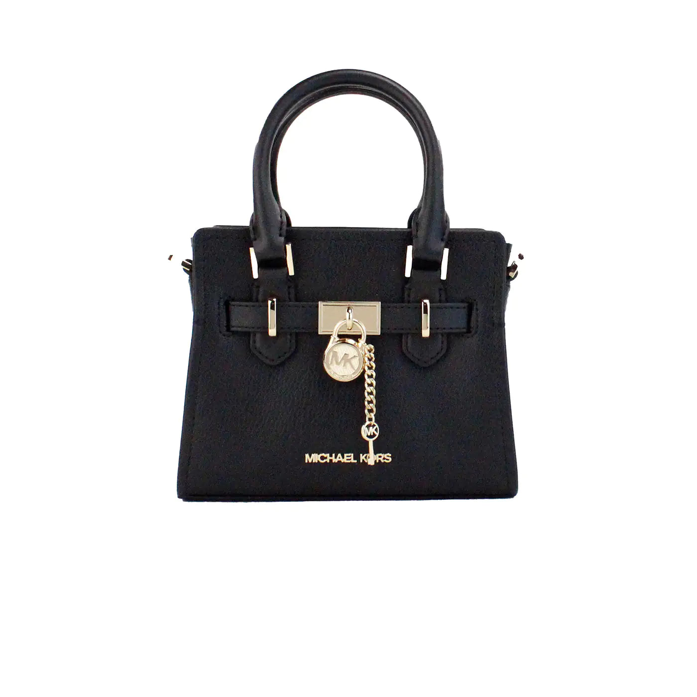 Michael Kors Hamilton XS Black Leather Mini Satchel - Velora Luxury Fashion