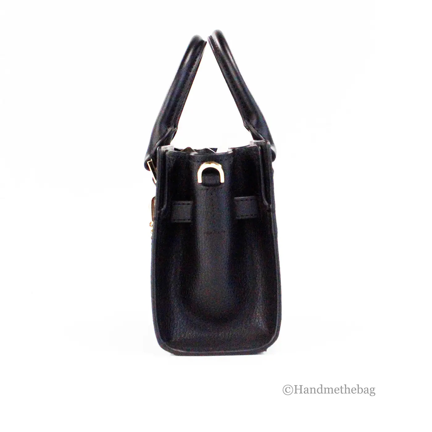 Michael Kors Hamilton XS Black Leather Mini Satchel - Velora Luxury Fashion