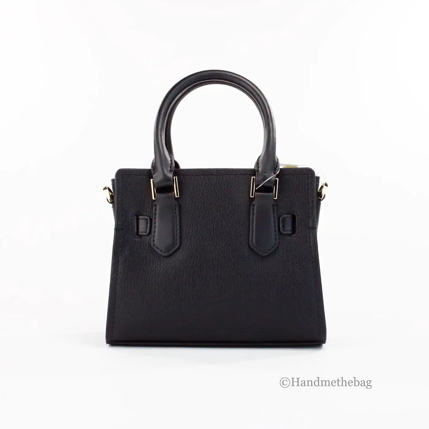 Michael Kors Hamilton XS Black Leather Mini Satchel - Velora Luxury Fashion