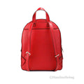Michael Kors Jaycee Medium Red Zip Pocket Backpack - Velora Luxury Fashion