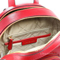 Michael Kors Jaycee Medium Red Zip Pocket Backpack - Velora Luxury Fashion