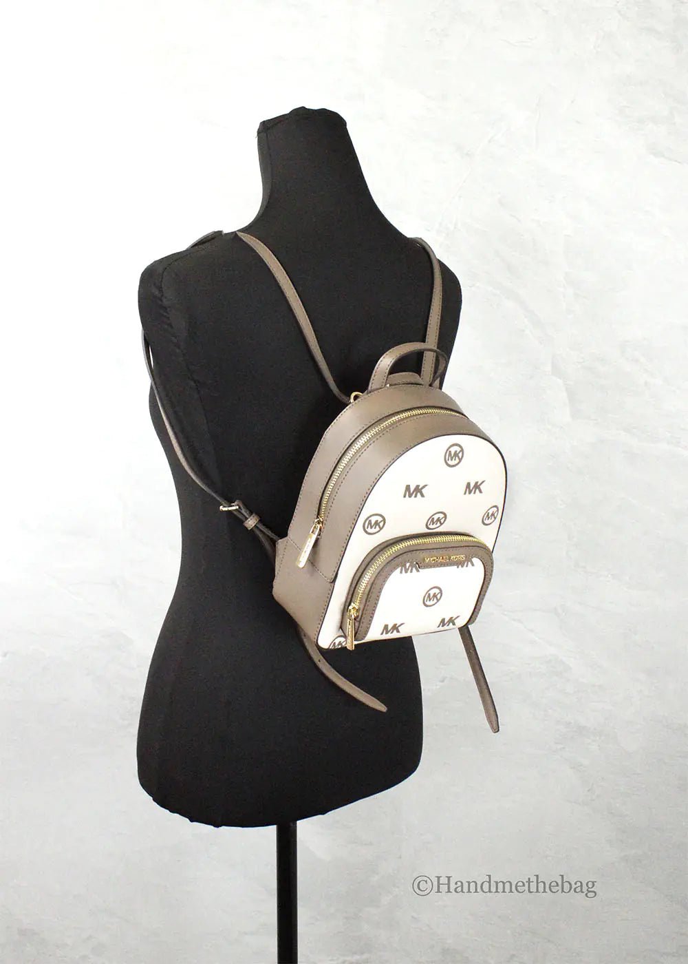 Michael Kors Jaycee Mini Light Cream Pocket Backpack - Velora Luxury Fashion