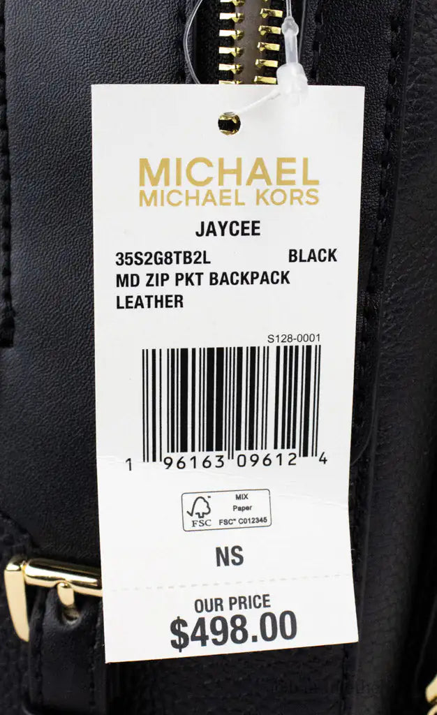 Michael Kors Jaycee Pebbled Leather Backpack Black - Velora Luxury Fashion