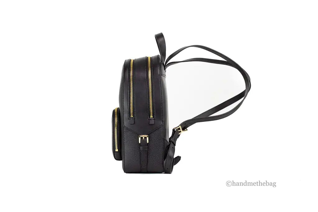 Michael Kors Jaycee Pebbled Leather Backpack Black - Velora Luxury Fashion