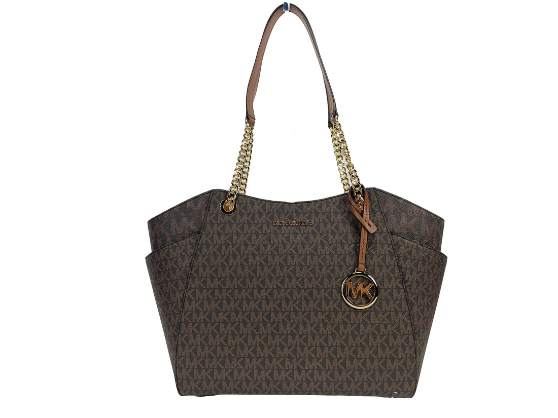 Michael Kors Jet Set Chain Brown Tote Bag - Velora Luxury Fashion
