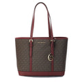 Michael Kors Jet Set Dark Cherry Shoulder Tote - Velora Luxury Fashion