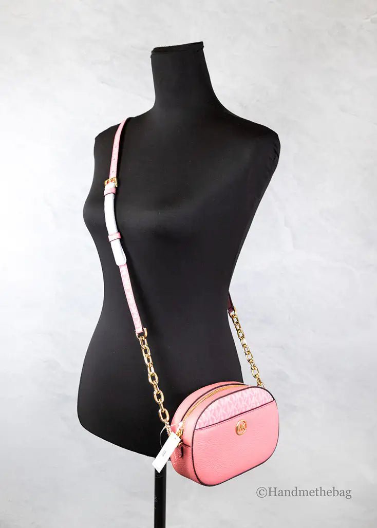 Michael Kors Jet Set Glam Oval Crossbody Bag - Velora Luxury Fashion