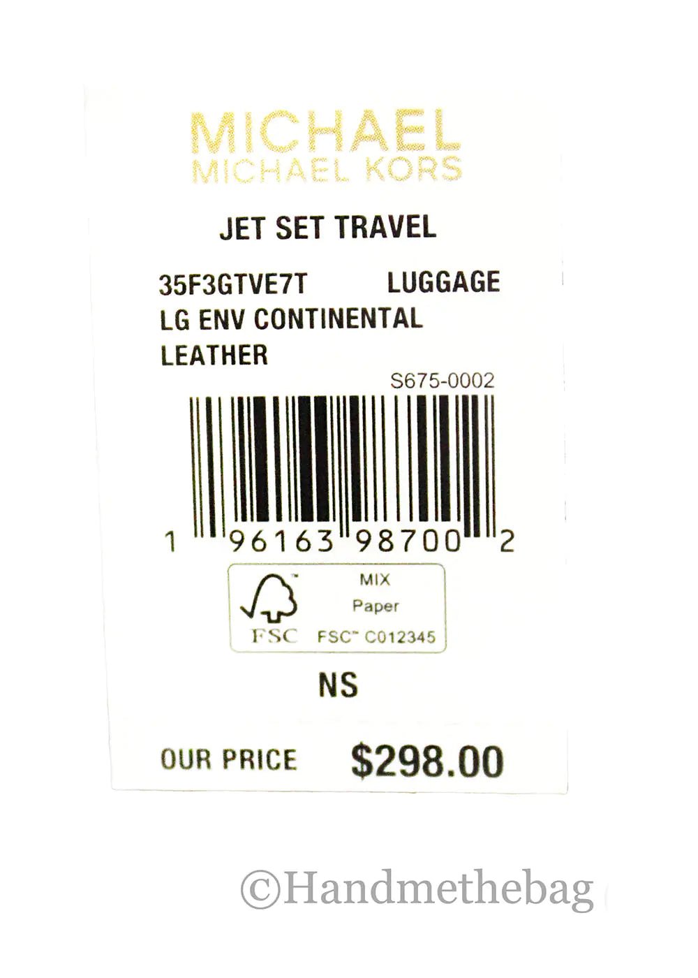 Michael Kors Jet Set Luggage Embossed Envelope Continental Wallet - Velora Luxury Fashion