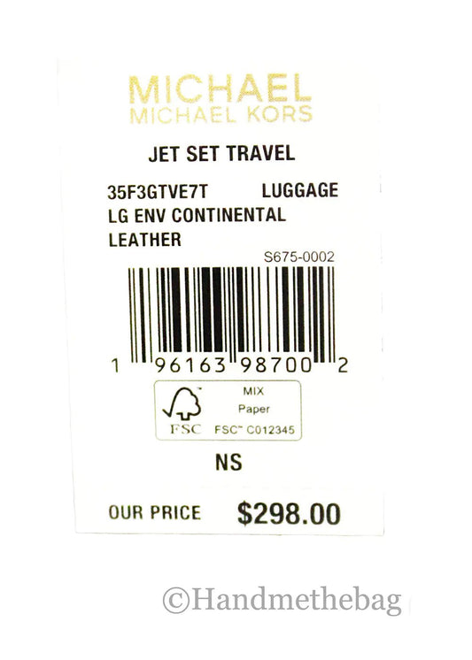 Michael Kors Jet Set Luggage Embossed Envelope Continental Wallet - Velora Luxury Fashion