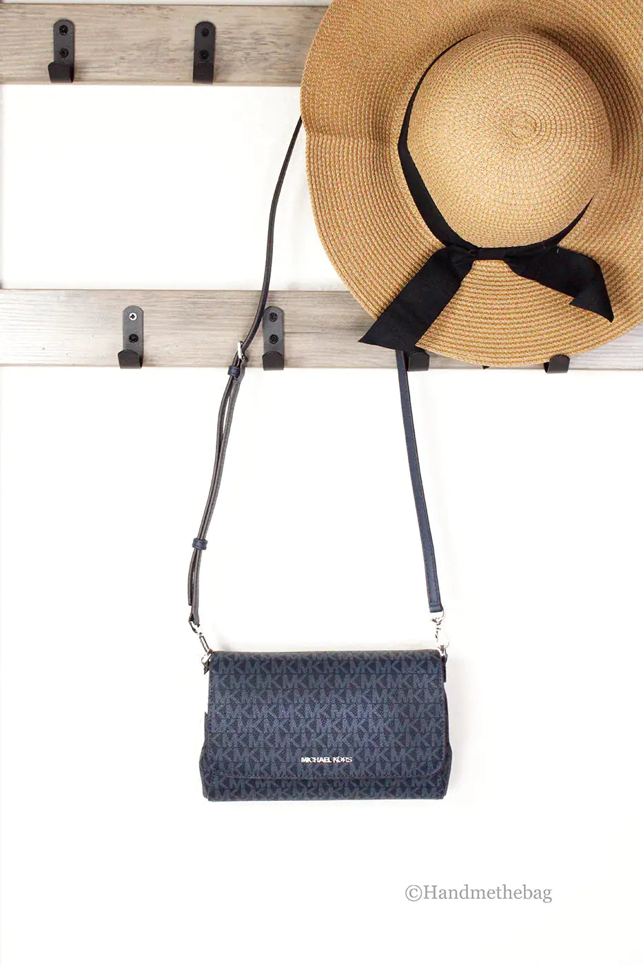 Michael Kors Jet Set Navy Crossbody Pouchette - Velora Luxury Fashion