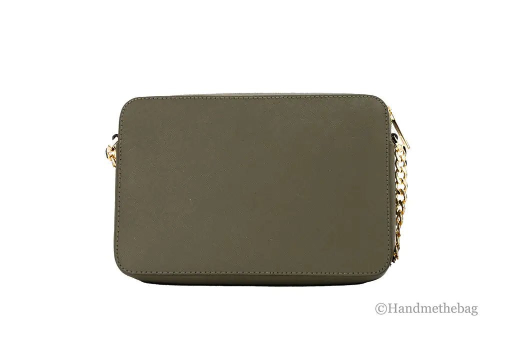 Michael Kors Jet Set Olive Leather Crossbody Bag - Velora Luxury Fashion