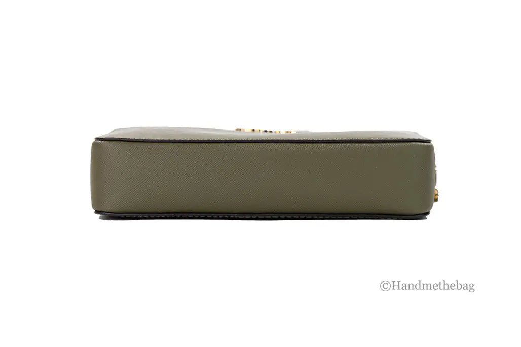 Michael Kors Jet Set Olive Leather Crossbody Bag - Velora Luxury Fashion