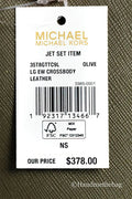 Michael Kors Jet Set Olive Leather Crossbody Bag - Velora Luxury Fashion