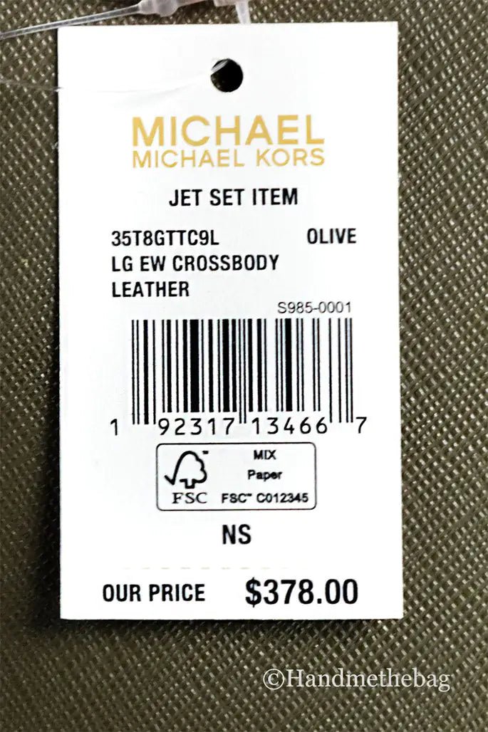 Michael Kors Jet Set Olive Leather Crossbody Bag - Velora Luxury Fashion