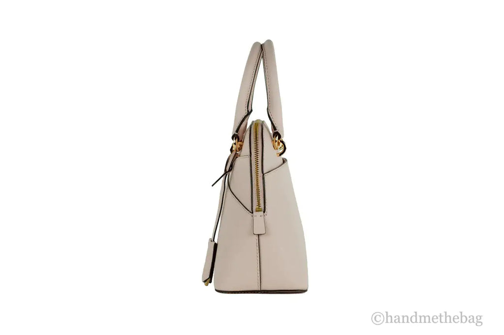 Michael Kors Jet Set Travel Medium Powder Blush Leather Dome X Cross Satchel Bag - Velora Luxury Fashion