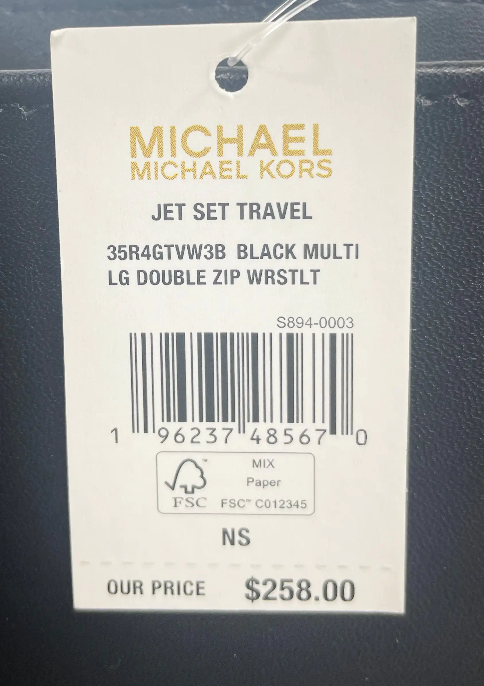 Michael Kors Large Double Zip Python Black Wristlet - Velora Luxury Fashion