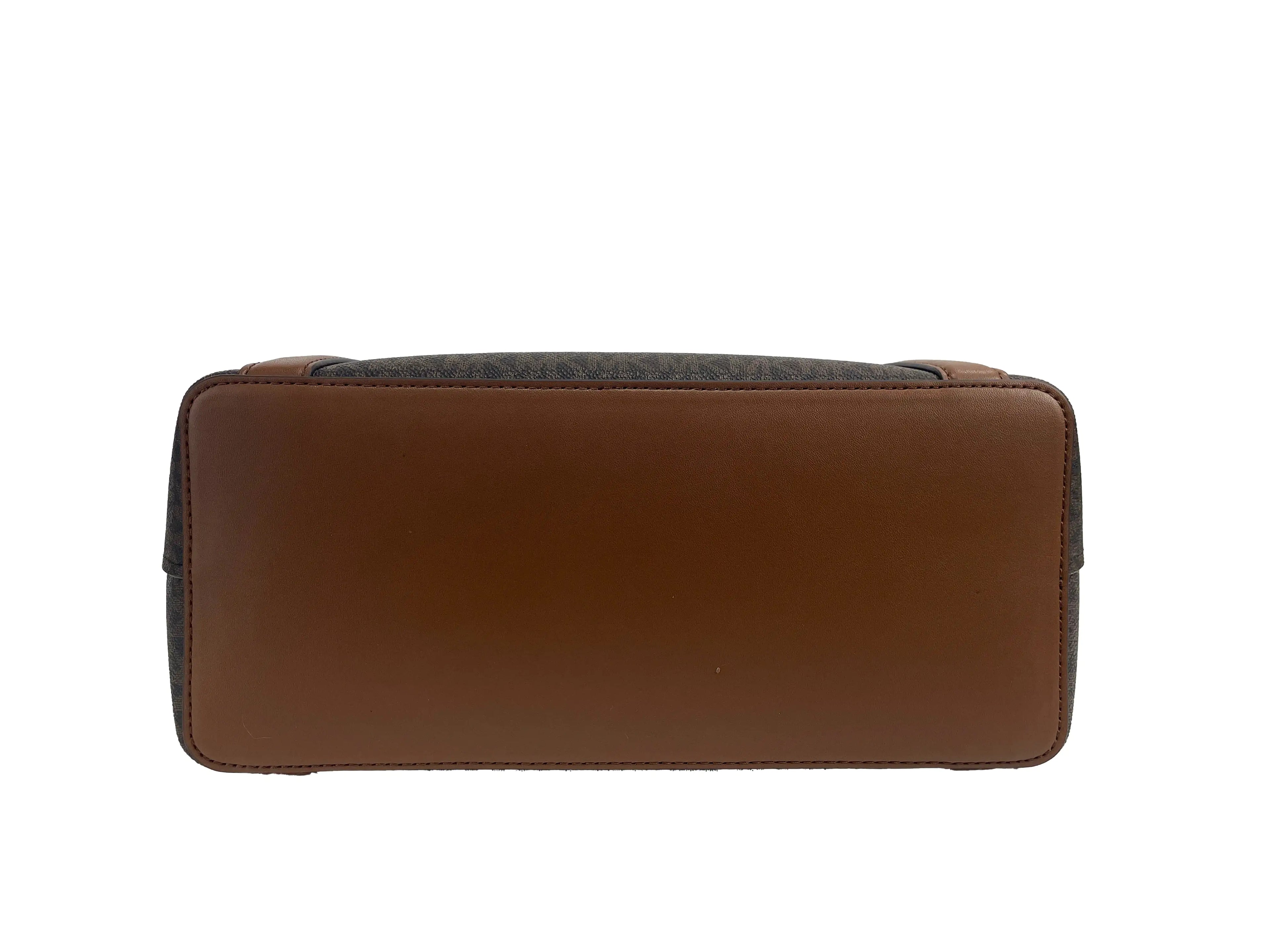 Michael Kors Large Pratt Brown Shoulder Zip Tote Bag - Velora Luxury Fashion