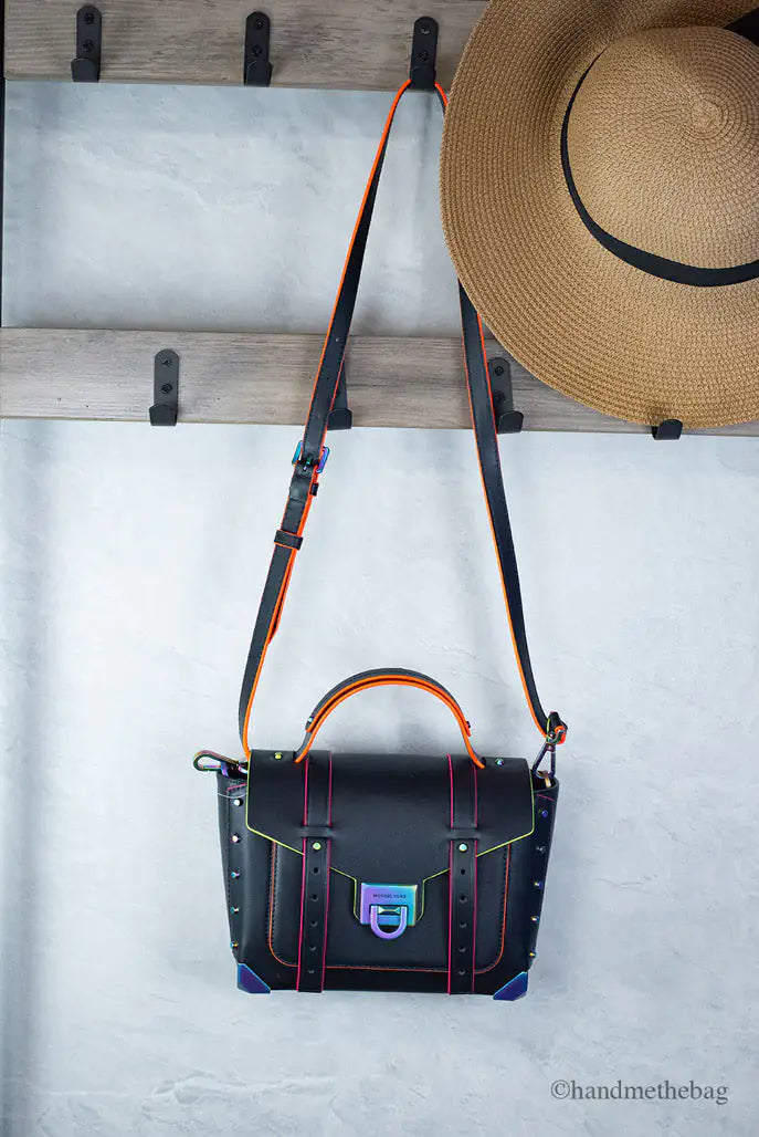 Michael Kors Manhattan Medium Black Satchel Bag - Velora Luxury Fashion