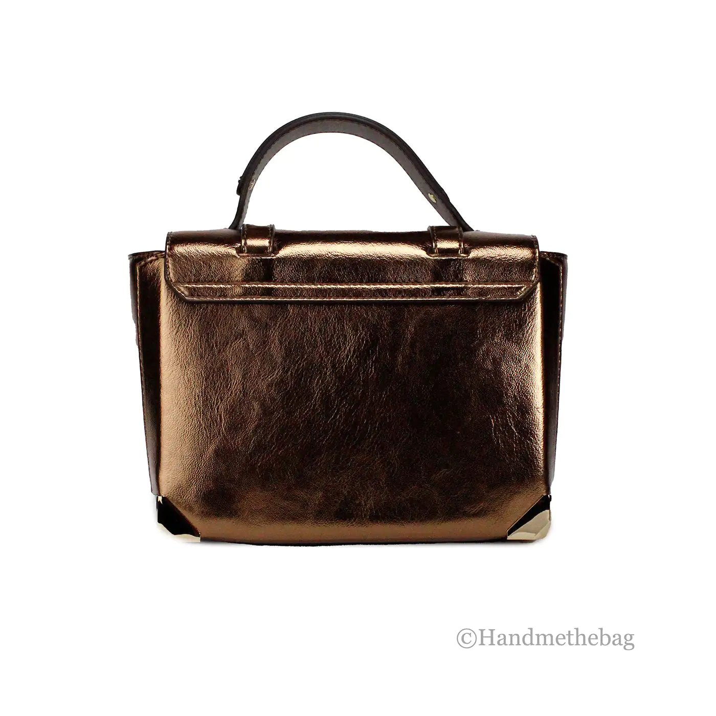 Michael Kors Manhattan Medium Metallic Mocha Convertible Satchel - Velora Luxury Fashion