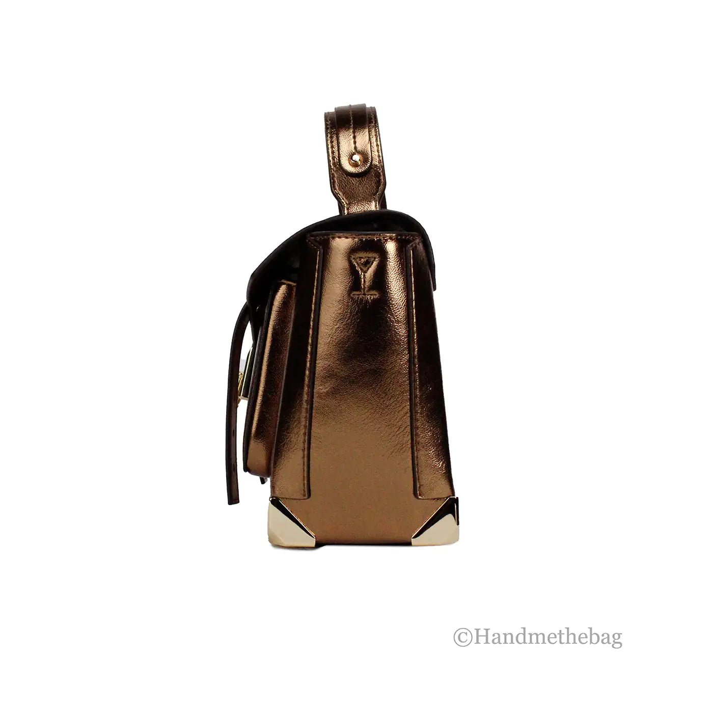 Michael Kors Manhattan Medium Metallic Mocha Convertible Satchel - Velora Luxury Fashion