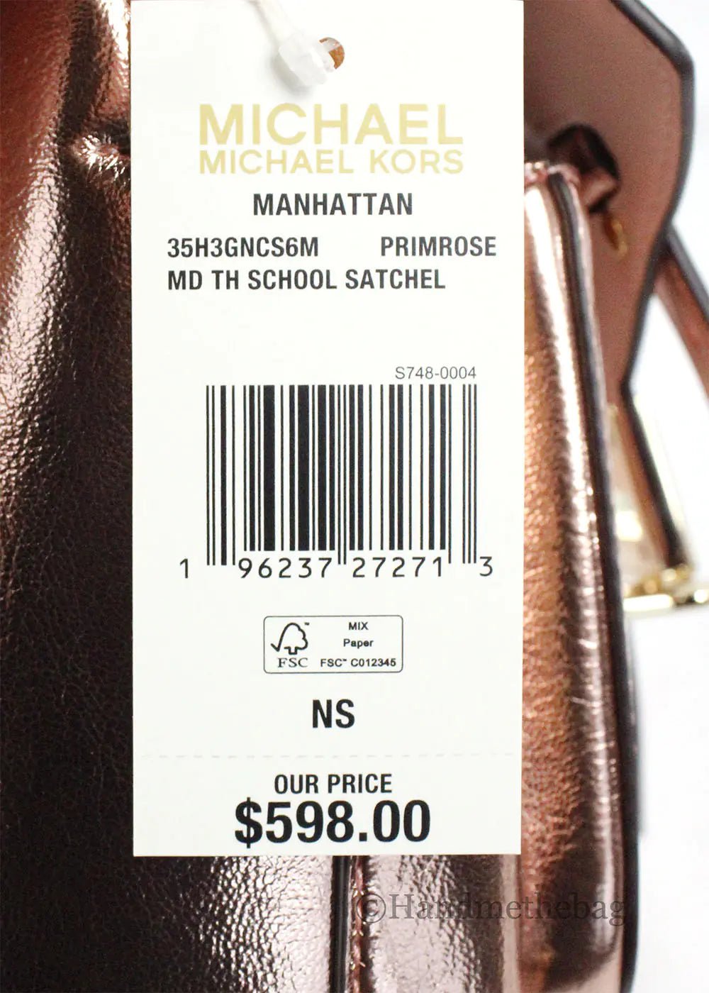 Michael Kors Manhattan Medium Metallic Primrose Convertible Satchel - Velora Luxury Fashion