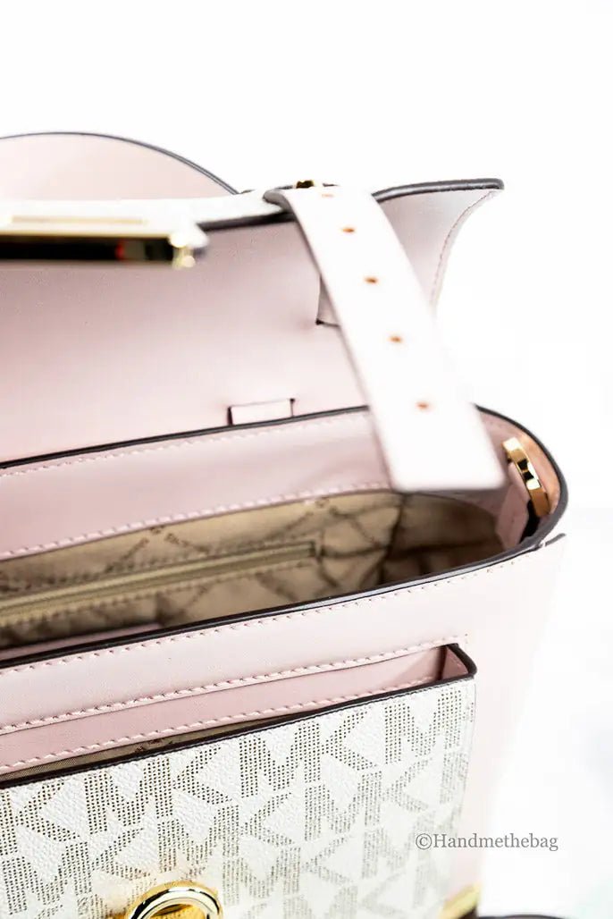 Michael Kors Manhattan Medium Powder Blush Satchel Bag - Velora Luxury Fashion