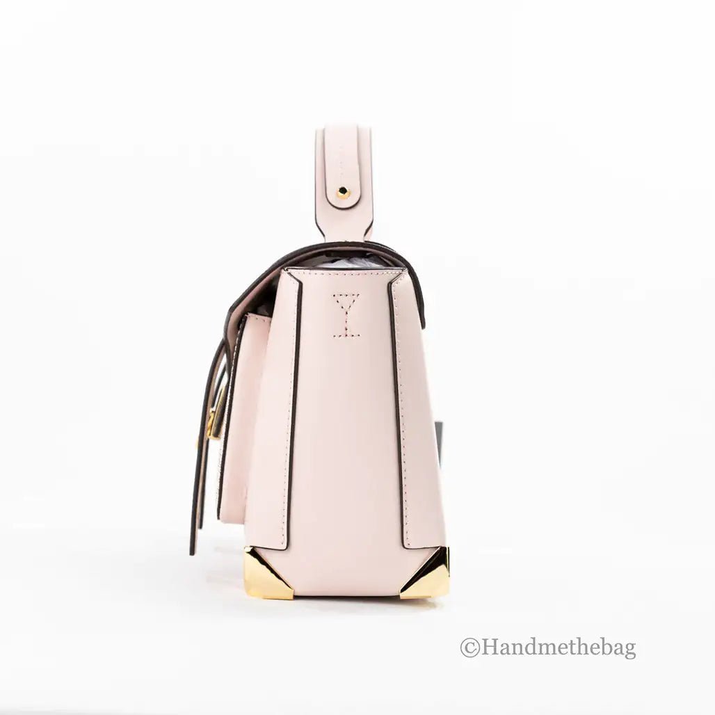 Michael Kors Manhattan Medium Powder Blush Satchel Bag - Velora Luxury Fashion