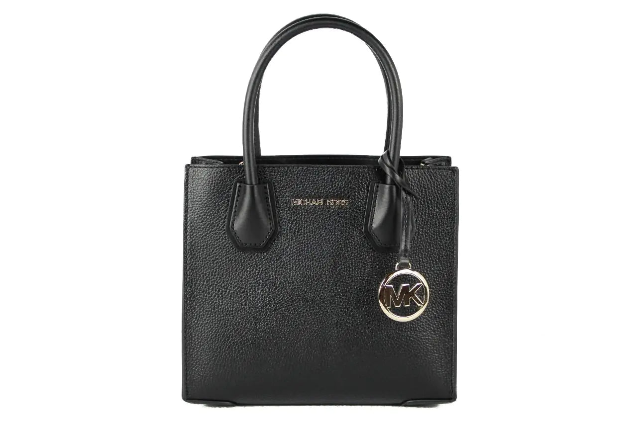 Michael Kors Mercer Medium Black Convertible Messenger Crossbody Bag - Velora Luxury Fashion