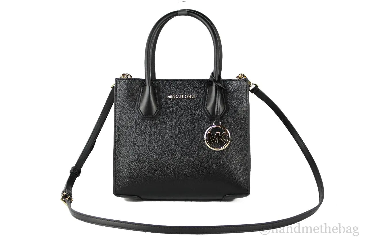 Michael Kors Mercer Medium Black Convertible Messenger Crossbody Bag - Velora Luxury Fashion