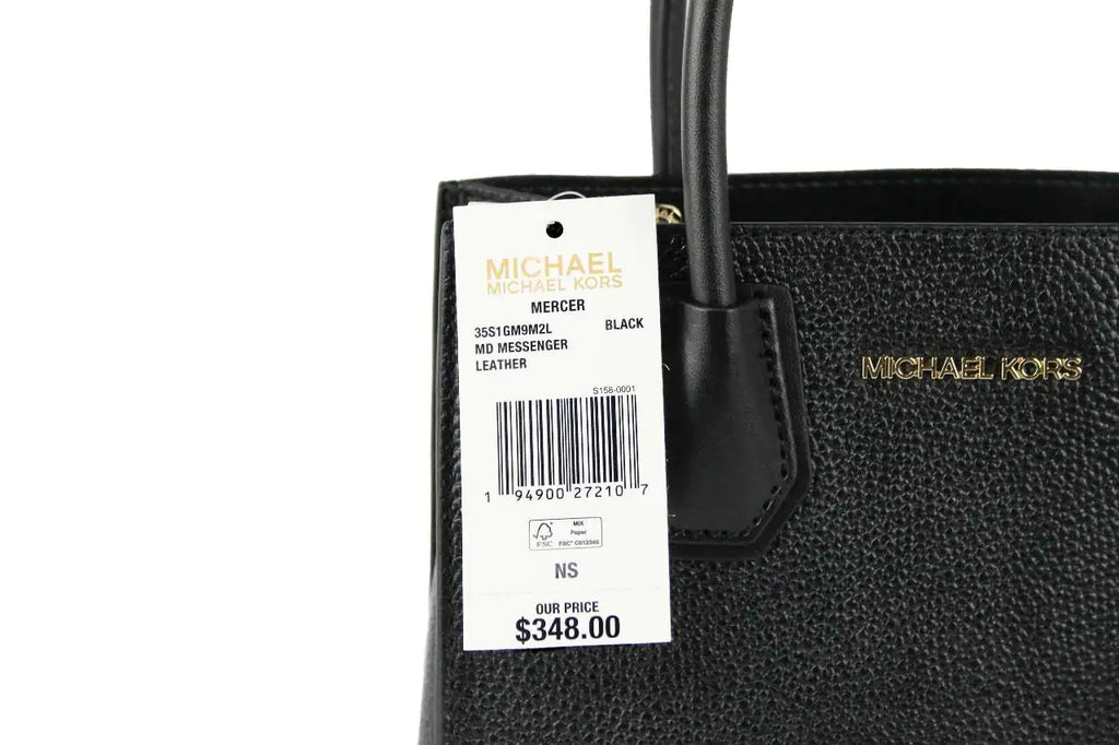Michael Kors Mercer Medium Black Convertible Messenger Crossbody Bag - Velora Luxury Fashion