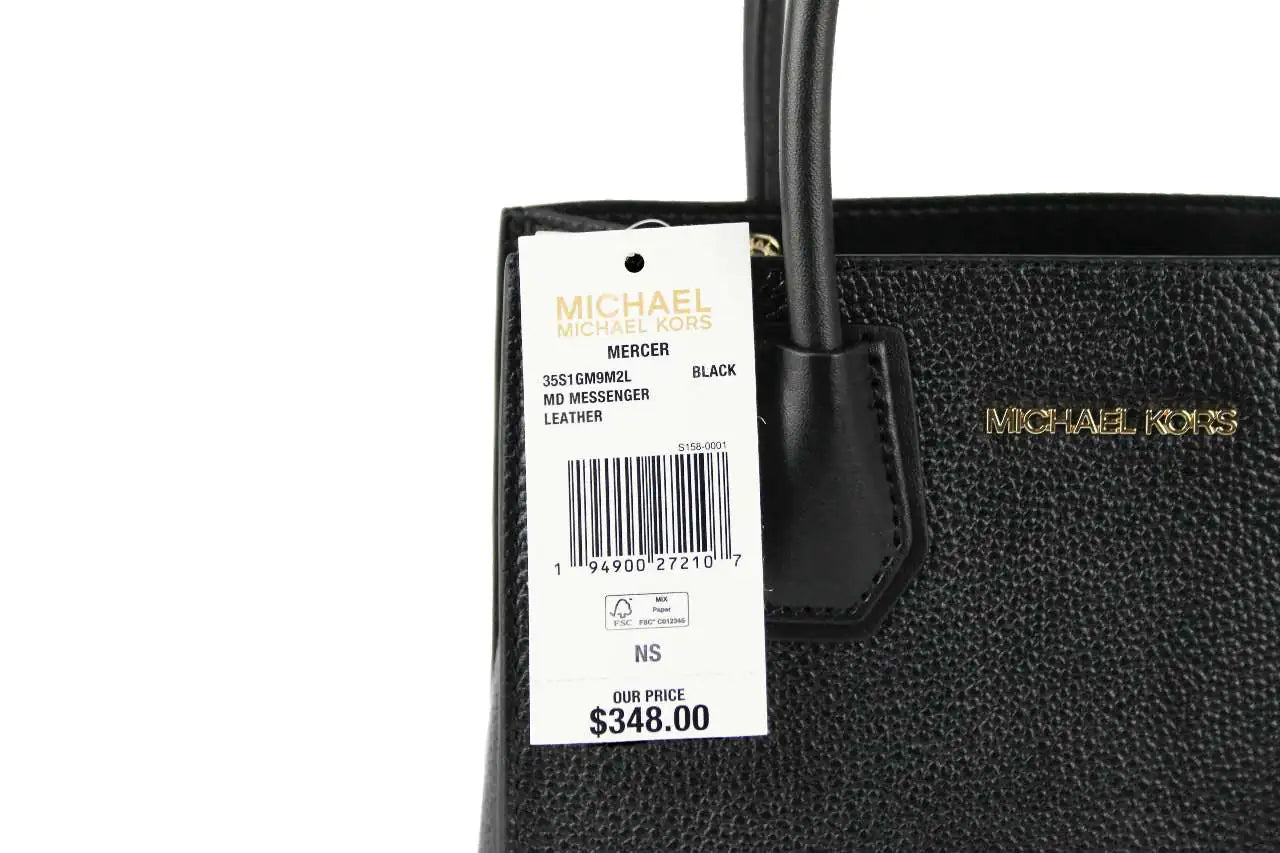 Michael Kors Mercer Medium Black Convertible Messenger Crossbody Bag - Velora Luxury Fashion