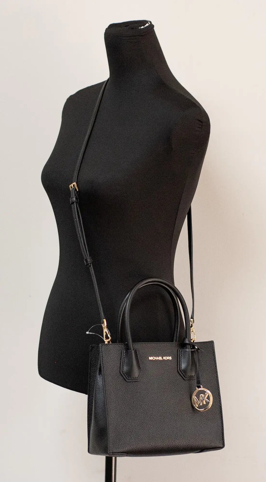 Michael Kors Mercer Medium Black Convertible Messenger Crossbody Bag - Velora Luxury Fashion