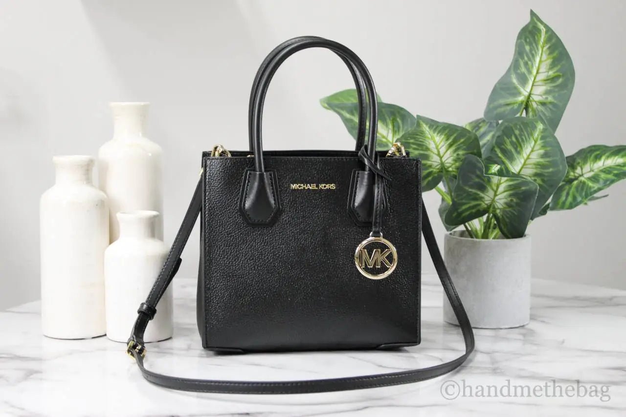 Michael Kors Mercer Medium Black Convertible Messenger Crossbody Bag - Velora Luxury Fashion